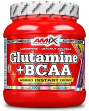 Glutamine + BCAA, горски плодове, 300 g, Amix -1
