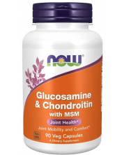 Glucosamine & Chondroitin + MSM, 90 капсули, Now