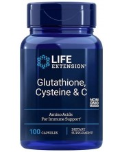 Glutathione, Cysteine & C, 100 веге капсули, Life Extension