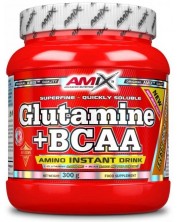 Glutamine + BCAA, портокал, 300 g, Amix