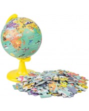 Глобус Моят див свят - 15 cm, с пъзел от 100 части -1