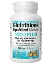 Glutathione LipoMicel Matrix, 300 mg, 90 капсули, Natural Factors