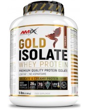 Gold Isolate Whey Protein, натурален шоколад, 2.28 kg, Amix