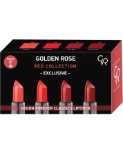Golden Rose Подаръчен комплект с червила Vision Red, 4 броя