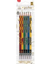 Комплект моливи Maped Harry Potter - HB, с гумичка, 6 броя -1