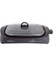 Грил Rohnson - Grill Master R-2525, 2200W, незалепващо, оребрена/плоска, черен