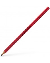 Графитен молив Faber-Castell Grip - 2001, B, червен -1