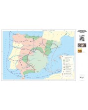 Гражданската война в Испания 1936-1939 (стенна карта)