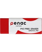 Гума за молив Penac - 5.9 х 2.1 х 1 cm, червена -1