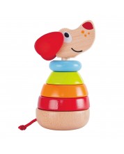 Музикална играчка Hape - Кученце, с цветни рингове -1