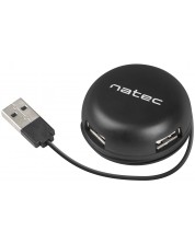 Хъб Natec - Bumblebee. 4 порта, USB 2.0, черен