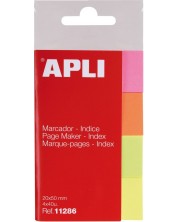 Хартиени индекси Apli - 4 неонови цвята,  20 х 50 mm -1
