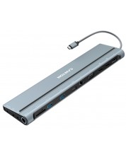 Хъб Canyon - DS-90, 14 порта, USB-C, Space Grey