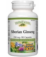 Herbal Factors Siberian Ginseng, 250 mg, 90 капсули, Natural Factors -1