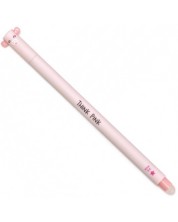 Химикалка с гума Legami - Прасенце, розова -1