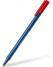 Химикалка Staedtler Triplus 437 - Червена, ХВ -1