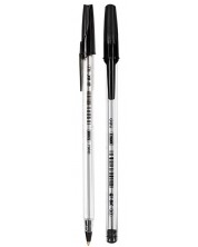 Химикалка Deli Think - EQ1-BK, 0.7 mm,черна -1