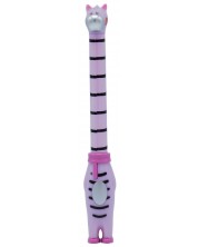 Химикалка с играчка - Розова зебра -1