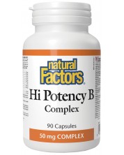 Hi Potency B Complex, 90 капсули, Natural Factors