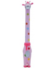 Химикалка с играчка - Розов жираф -1