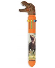 Химикалка  DinosArt - Динозаври, с 10 цвята, оранжева -1