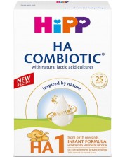 Хипоалергенно мляко Hipp - Combiotic, HA1, за кърмачета, 350 g -1