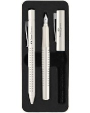 Комплект химикалка и писалка Faber-Castell Grip 2010 - бял