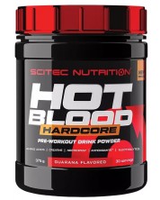 Hot Blood Hardcore, червени плодове, 375 g, Scitec Nutrition