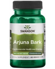 Arjuna, 500 mg, 60 растителни капсули, Swanson