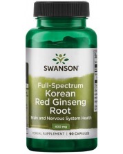 Full Spectrum Korean Red Ginseng Root, 400 mg, 90 капсули, Swanson -1