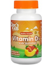 Doc's Kids Vitamin D3 Kids Gummies, 1000 IU, 60 таблетки, Doctor's Best
