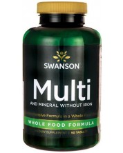 Multi and Mineral without Iron, 90 таблетки, Swanson