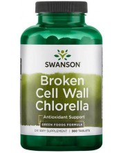 Broken Cell Wall Chlorella, 360 таблетки, Swanson