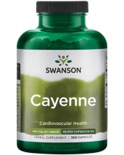 Cayenne, 450 mg, 300 капсули, Swanson -1