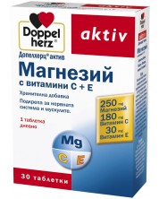Doppelherz Aktiv Mагнезий с витамини C + E, 30 таблетки -1