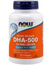 DHA, 500 mg, 90 капсули, Now -1