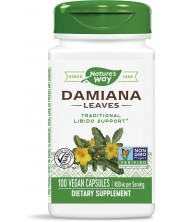 Damiana Leaves, 400 mg, 100 капсули, Nature's Way -1