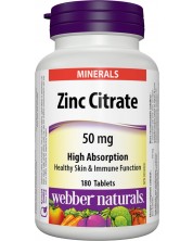 Zinc Citrate, 50 mg, 180 таблетки, Webber Naturals