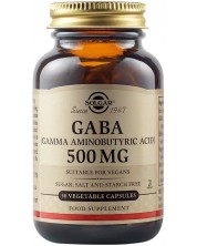 GABA, 500 mg, 50 растителни капсули, Solgar