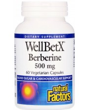 WellBetX Berberine, 500 mg, 60 капсули, Natural Factors -1