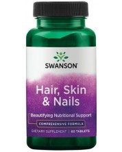 Hair, Skin & Nails, 60 таблетки, Swanson