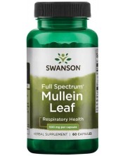 Full Spectrum Mullein Leaf, 500 mg, 60 капсули, Swanson