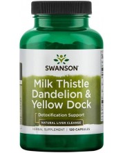 Milk Thistle, Dandelion & Yellow Dock, 120 капсули, Swanson -1