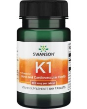 Vitamin K1, 100 mcg, 100 таблетки, Swanson -1