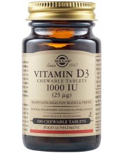 Vitamin D3, 1000 IU, 100 дъвчащи таблетки -1