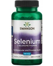 Selenium L-Selenomethionine, 100 mcg, 200 капсули, Swanson