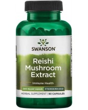 Reishi Mushroom Extract, 500 mg, 90 капсули, Swanson -1