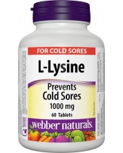 L-Lysine, 1000 mg, 60 таблетки, Webber Naturals -1