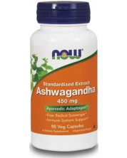 Ashwagandha, 450 mg, 90 капсули, Now -1