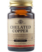 Chelated Copper, 2.5 mg, 100 таблетки, Solgar